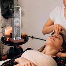 Incense Holder Wooden Incense Holder For Sticks With Glass Ash Catcher Antiash Incense Burner For Yoga Spa Room Decor With Glass Ash Catcher And Brass Incense Stick Holder For Home Decor Yoga