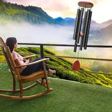 26" Deep Tone Aluminum Wind Chimes - Rich, Soothing Sounds For Outdoor Spaces - Perfect For Porch, Garden, Patio Decor, Ideal Gift For Mom, Grandma, Friends And Family, Easy To Hang, Durable, Weather-Resistant