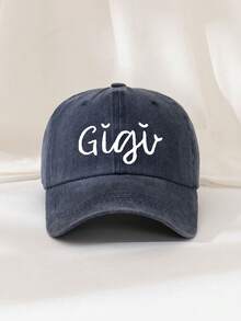 1顶“GIGI”印花装饰棒球帽，可水洗，适合日常佩戴、户外旅行和送礼，夏季、沙滩、节日、假日等场合皆宜。 - 彩色 - 查看 10