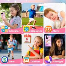 Süßes tragbares Kinder-Spielzeug-Telefon mit 32GB Karte, 2,8 Zoll HD Touchscreen Reisetelefon, Dual-Kamera für Selfies mit lustigen Foto-Stickern, Geschenkset für Feiertage für Kinder von 3-10 Jahren