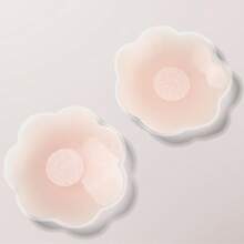 Cubrepezones de silicona, pétalos de silicona finos, invisibles y transpirables para el pecho de mujeres, pastillas antideslizantes para vestidos sin espalda y sin tirantes