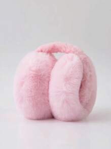 1个冬季保暖耳罩，仿兔毛材质，保暖内衬可折叠耳罩，防风可折叠耳套，冬季秋季配饰