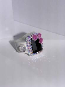 定制 3 朵水钻戒指计数器、电子念珠戒指、手指电子念珠戒指计数器、数字便捷戒指计数器、减压手压计数器，适用于商业用途、祈祷计数、节日礼物等。