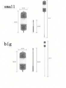 Plumero de fibra ultrafina, plumero extensible, reutilizable, flexible, lavable, para limpiar ventiladores de techo, techos altos, persianas venecianas, sofás, muebles, automóviles, gabinetes, limpieza del hogar, locales de fiestas
