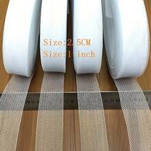 50 Yards Stiff Horse Hair 2 Inch (Approx. 5cm) Polyester Boning For Sewing Wedding Dress, Bridal Accessories, Latin Dance Stiff Thickened Tutu Skirt Hem, Black, White, Transparent - White - View 3