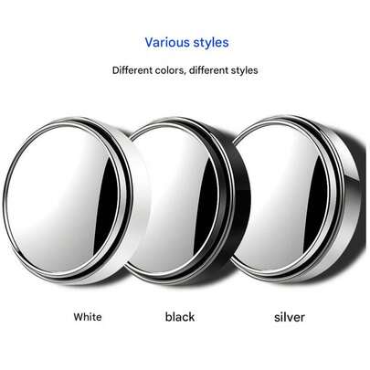 1pc Car Rearview Mirror Small Round Mirror Reversing Artifact Blind Spot HD Waterproof Auxiliary Mirror 360 Degree Multi-Function Mirror Car Rearview Mirror Has Suction Cup Type, Sticky Small Round Mirror Reversing Auxiliary Artifact Ultra-Clear Reflective Blind Spot Large Field Of View Wide Angle Car Universal
