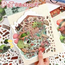 Autocolante DIY de dimensiuni mari, autocolante cu peisaje pentru adulți, autocolante cu case, autocolante pentru scrapbooking, autocolante 3D cu micro-peisaj în miniatură pentru case, autocolante DIY pentru scrapbooking, autocolante cu peisaje, autocolante cu peisaje, autocolante pentru caiet, reutilizabile, disponibile în mai multe dimensiuni