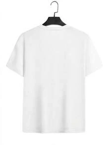 Kawaii Oversized Pattern Y2K Retro Pure Cotton Print Tee Shirt Men Women Round Neck Loose T-Shirt Street Couple Clothing Top - trắng - Xem 2