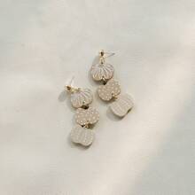 1 Pair Halloween Western Style Hip Hop Polka Dot Pumpkin Acrylic Pendant Earrings, Women's Party Celebration Festival Gift