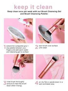 Real Techniques 无痕底妆刷，适用于粉底、妆前乳和保湿霜，多功能粉底刷或护肤工具，无痕妆效，可叠加遮瑕，打造自然妆容，1支装，粉底刷、遮瑕刷、腮红刷、修容刷、腮红刷、古铜粉刷、散粉刷、粉底刷、腮红刷 - 玫瑰紅 - 查看 6