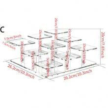 1 pièce Présentoir acrylique transparent, organisateur de rangement pour bijoux et cosmétiques, support pour figurines et boîtes surprises