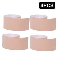 4 Rolls 1 Inch X 16.4 Ft Breathable Elastic Sports Kinesiology Tape For Ankle, Wrist, Knee, Muscle Support, Running, Tennis, Football