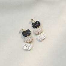 1 Pair Halloween Western Style Hip Hop Polka Dot Pumpkin Acrylic Pendant Earrings, Women's Party Celebration Festival Gift