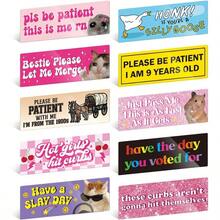D10PCS Funny Car Magnet Fun Prank Magnetic Bumper Decals For Adult Magnetic Car Stickers For Vehicles And Trucks7001 - 可愛又搞笑 - 查看 1