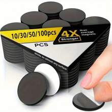 Magnetic Dots - Self Adhesive Magnet (0.8" X 0.8") Peel & Stick Circles Industrial Flexible Sticky Magnets Sheets Is Alternative To Squares, Stickers, Strip And Tape (5/10/15/20/25/30/35/40/50/100 Pcs) - Black - View 3