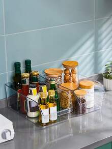 1 pieza/2 piezas Caja de almacenamiento tipo cajón para refrigerador, caja de almacenamiento transparente de acrílico para bebidas y aperitivos, caja de almacenamiento de alimentos, caja de almacenamiento de gran capacidad para frutas, verduras, huevos, botellas y latas, adecuada para refrigerador, congelador, gabinete, despensa, caja de almacenamiento de cocina y gabinete de almacenamiento, caja de almacenamiento de cocina reutilizable, accesorios de cocina - Multicolor - Ver 7