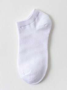 5/15 pares de meias unissex, meias esportivas, meias brancas/pretas/cinzas até o tornozelo, meias invisíveis, cor sólida, simples e modernas, adequadas para uso casual diário