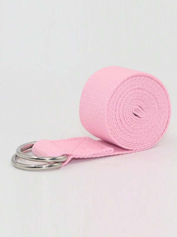 1 pieza Correa de yoga ajustable de 183*3.8cm con anilla en D - Correa de ejercicio multicolor para pilates, gimnasio, estiramiento y equilibrio - Apta para esterilla de yoga, híbrida, universal, correa de estiramiento de yoga, banda de resistencia de yoga con hebilla de metal, correa de yoga multifuncional, cuerda de yoga