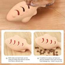 3pcs Silicone Fish-Shaped Cat Chew Toy - Interactive Treat Dispenser, Puzzle Snack Pet Toy For Dental Health, No Batteries Needed, Materials, Interactive Cat Toys