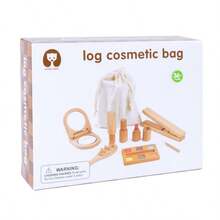 1PC-Wooden Pretend Play Makeup Toys Simulation Cosmetics Set Girls Play Hairdressing Simulation Make Up Preschool Toys - Multicolor - View 6