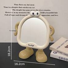 1pc Cute Cartoon Footprint Design Tabletop Makeup Mirror, Suitable For Bedroom, Dorm, Vanity, High Definition Makeup Mirror, Student Gift