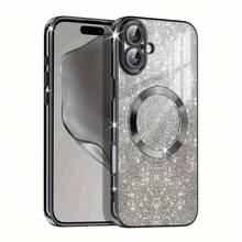 1 buah Casing Ponsel Magnetik Nyaman dengan Desain Gradien Berkilau, Pengisian Daya Nirkabel, Perlindungan Penuh, Kompatibel dengan Galaxy S21 Ultra 5G, Kompatibel dengan Apple 16 Pro Max, Spark Go 2024/Kompatibel dengan Infinix Smart 8, Edge 30, Kompatibel dengan Redmi Note 14 Pro+ 5G, Kompatibel dengan Honor 50 Untuk Pria/Wanita Tahan Air, Tahan Guncangan, Anti Jatuh, dan Tahan Gores - Hitam - View 2