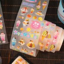 1卷/袋胶带、甜茶店系列、复古闪光砂PET模切胶带、剪贴簿用品、笔记本配件、装饰相框、电脑和手机壳、水杯、旧杂志、铅笔盒、桌面装饰贴纸、返校贴纸、学校用品