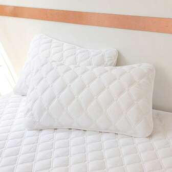 2 件枕套 - 加厚，双面格子设计，抗起球和防褪色，可机洗，适合旅行、露营和家居装饰