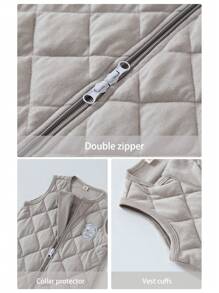 1 Stück Baumwoll-Einfarbiger Säuglingsschlafsack, Baby Weste Schlafsack, gepolstert für Herbst/Winter, geeignet für alle Jahreszeiten, Neugeborenen Wickeltuch, Säuglingsdecke, Neugeborenen Kleidung, Neugeborenen Kinderbett, Neugeborenes Baby, Baby Schlafsack, Baby Winter Schlafsack, Kinder Schlafsack, Baby Mädchen, Baby Schlafsack, Baby Jungen, Baby Wickel Schlafsack, Baby Schlafsack, Personalisierte Neugeborenen Nachtwäsche, Neugeborenen Romper