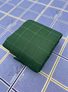 1pc Contoured Grid Quilted Waterproof Mattress Pad (Pillow Case And Pillow Core Not Included), Thin Mattress Topper, Suitable For Single Or Double Bed, Soft & Comfortable Solid Color Bedding Mattress Cover, Wine Red/Dark Green/Black, For Home Bedroom, Hotel, Nursing Home, Waterproof & Leak-Proof - Dark Green - View 6