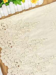 1 Yard 35cm Wide Hollow Flower Lace Fabric, Sewing Crafting Decorative Accessory