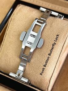 Pablo Raez 1 chiếc đồng hồ đeo tay nam phong cách retro, phụ kiện mùa hè sang trọng bằng thép không gỉ, đồng hồ nam quyến rũ nguyên bản, trang sức bạc, không phai màu, dây đeo kim loại dày, mặt số đen, chống nước 50M. - Bạc - Xem 11