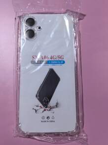 1pc Transparent Four-Corner Anti-Drop Case, Compatible With Samsung Series, Samsung Phone Transparent Four-Corner Anti-Drop Case, Phone Case, Protective Cover, Phone Shell, Phone Sleeve, Anti-Drop Phone Case, Transparent Phone Case, Minimalist Phone Case, Solid Color Phone Case, Transparent Phone Case, TPU Phone Case Anti-Drop (Military-Grade Anti-Drop)