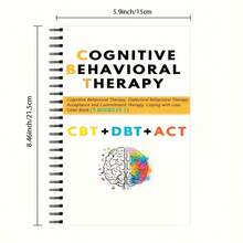 Cuaderno espiral de salud mental para adultos 5 en 1: Terapia cognitivo-conductual, Habilidades de conducta dialéctica, Ejercicios de duelo, Encuadernación espiral para uso diario y regalos de vuelta al colegio, Diseño de maquetación profesional, Curación emocional, Ejercicios estructurados, Papel de alta calidad, Libro de autoayuda, Gran regalo