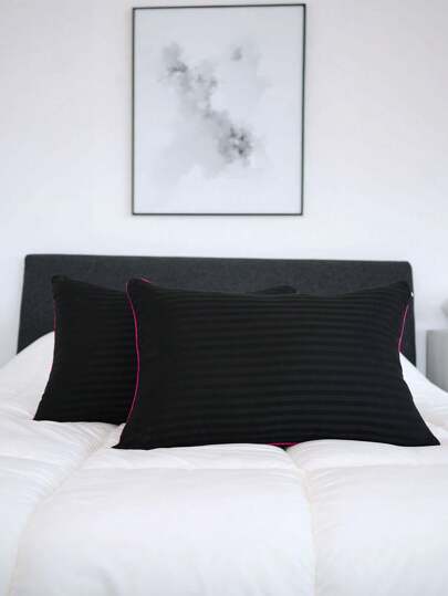 1pc Hotel Home Bed Pillows, Luxe Quality, Made Premium Zachte Feather Alternative Filling, Com Tafel High Elasticity Bedroom, Guest Room, Dorm Room (45 66cm 1/ Set) view 2