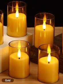 6PCS/12PCS Flameless Candles Battery Operated Candles Real Wax Pillar LED Candles With Remote & Timer , Stable Acrylic Shell, For Thanksgiving, Christmas, Halloween, Wedding,Window Candles, Valentines Gifts, New Years Gifts Thanksgiving ,Party ,Table, Home Fireplace Decor Wedding Festival Decor , Holiday Romantic Decor,Fireplace And Home Decor - 款式[A] - 查看 2