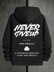 New Spring/Autumn Printed Hoodie EKA0 - Black - View 2