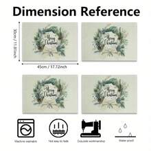 1/2/4/6pcs,Home Decor, Christmas Element Pattern Printed Linen Placemat, Table Mats, The Size Is 12 * 18inch/30 * 45cm, Suitable For Dining Tables, Versatile Seasonal Decoration In Spring, Summer, Autumn, Winter, Modern Style Washable Table Mat, Heat-Resistant, Stain Resistant, Room Decoration, Table Mat, Coaster, Kitchen Table Mat, Party Decoration, Home Decoration, Ideal Christmas Gift - Multicolor - View 14
