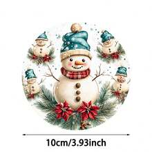 1 set/4 piezas/6 piezas Posavasos de barro de diatomeas con diseño de piñas navideñas y muñeco de nieve, posavasos de café, decoración multiusos para el hogar y restaurantes, regalos diarios, decoración de mesa, decoración diaria, decoración para fiestas temáticas, como regalos de Navidad