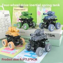 Cool 4WD Off-Road Toy Car, Loved By Boys And Girls! Shockproof And Collision-Resistant Design, Can Withstand Stunts And Flips. Inertial Drive, Just A Push Can Make It Run Far. Realistic Tank Appearance, Providing Kids With Authentic Driving Experience. Durable Material Can Withstand Drops, Suitable For Indoor And Outdoor Play. Cultivate Children's Hands-On Ability And Spatial Thinking, The Best Gift For Little Friends! Giveaways, Conference Gifts, Welfare Gifts, Holiday Gifts, Business Gifts