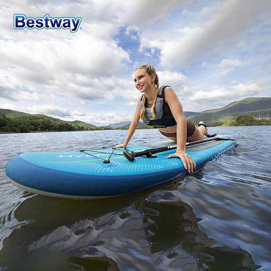 Bestway 6532A Inflatable Stand-Up Paddle Boards, For Adults Paddle Boards For All Skill Levels, 10'4'' Ultra-Light Paddleboard With Durable Premium Accessories, Fins, Paddle, Pump, Leash, Extra Wide Stable Non-Slip Yoga Deck - 9' X 30" X 4.75" / 2.74mx 76cm - View 1