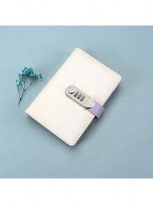 A6 Dual-Color Macaron Faux Leather Notebook With Password Lock - 6-Ring Binder, Cash Budget Planner, Multicolor Stickers And Pockets, Personal Finance Management English Journal - Multicolor - View 12