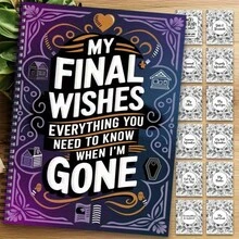 Mi último deseo: Todo lo que necesitas saber cuando me haya ido - Libro de planificación y organización de testamentos de espiral encuadernado, cubierta dura de papel morado - Arreglos funerarios, plan de herederos, manual de organización de bienes de adultos, guía del fallecido reciente, planificación del final de la vida, diario inspirador, cuaderno permanente, registro a largo plazo, recuerdo conmemorativo, planificación para adultos