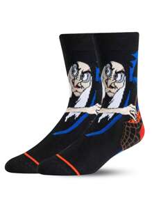 Disney 3双装迪士尼官方反派角色礼品袜，卡通动画男女通用袜，新奇有趣的迪士尼袜子 - 彩色 - 查看 4