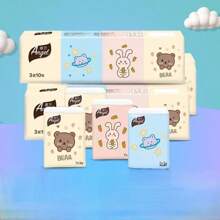 20pcs/10pcs/3pcs 3-Ply Thick Pocket Tissue Paper, Travel Pack, 7 Sheets Per Pack, Back To School, Christmas, Valentine's Day