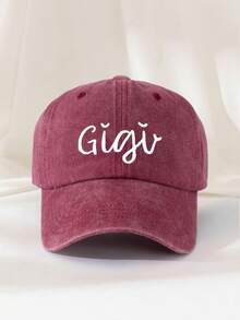 1pc Unisex Solid Color Versatile Printed Breathable Baseball Cap, Vintage Distressed Dad Hat, Suitable For Daily Wear, Sports, Hiking, Etc. - R - View 5