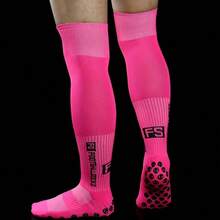 FS Football Socks With Circular Silicone Suction Cups Anti-Slip, Terry Loop Footbed, Moisture-Wicking Long Calf Sports Socks For Men Women Soccer Training, Match, Gym Fitness, Rugby - Multicolor - View 6