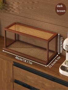 1pc Bamboo Multi-Tier Cup Holder - Easy To Assemble, Suitable For Kitchen And Dining Room Storage, Holds Mugs And Glasses - Natural Bamboo Finish, Space-Saving Home Decor And Countertop Organizer, Bamboo Kitchenware - Brown - View 12