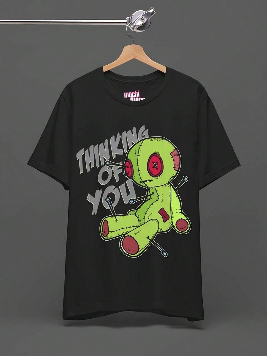 Thinking Of You Tee - Voodoo Doll Creepy Tshirt - Scene Emo Fashioned Rag Doll Spooky T-Shirt - 款式19 - 查看 1