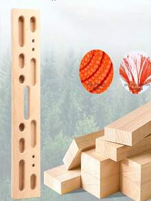 1 szt. wisząca drewniana deska wspinaczkowa – trenażer siłowy do podciągania i do ćwiczeń palców w pomieszczeniach z teksturowaną powierzchnią, wykończenie w kolorze jasnobrązowego naturalnego drewna, do domowej siłowni, plan treningowy, trwała i przenośna konstrukcja, akcesoria do siłowni, przenośny trenażer siłowy, trwała konstrukcja z drewna